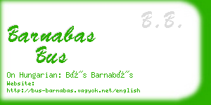 barnabas bus business card